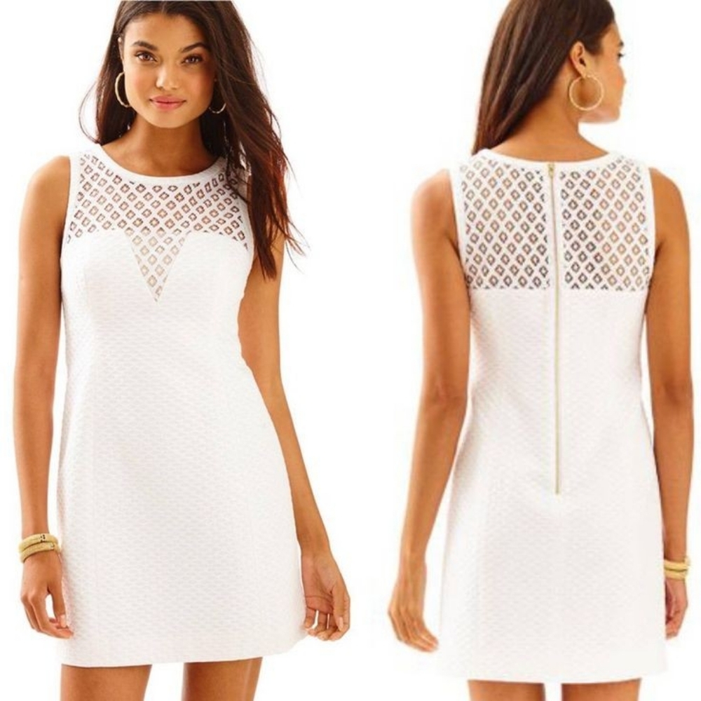 Lilly Pulitzer Vandalia White Shift Dress Size 6